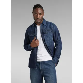 G-Star Dakota Slim Langarmhemd Blau M