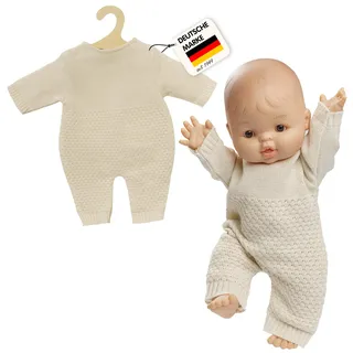 Heless Dolls Knit Overall Ecru (35-45 cm)
