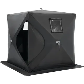 Vevor Wurfzelt Tragbares Eisangelzelt Schwarz