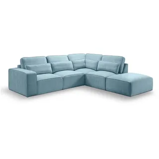 xonox Eckcouch Polyester 3-Sitzer Hellblau