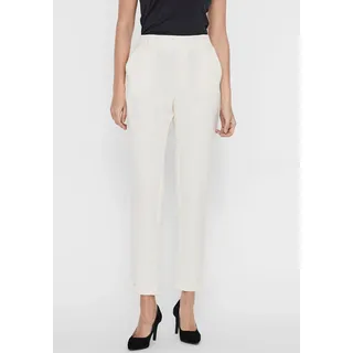 Anzughose VERO MODA "VMMAYA MR LOOSE SOLID PANT NOOS", Damen, Gr. M (38), Länge 30, beige (birch), Web, Obermaterial: 62% Polyester, 33% Viskose, 5% Elasthan, unifarben, regular fit knöchellang, Hosen Anzughose, Materialmix