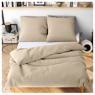 Wolkenfeld Bettwäsche »Allergiker Bettwäsche, unfassbar weich« 3 tlg., tlg. 135x200 cm, 155x220 & Übergrößen I inkl. Kissenbezüge 80x80 I Uni