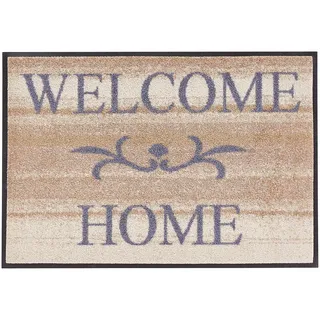 Wash+Dry Fußmatte waschbar Welcome Home, beige 40x60 cm