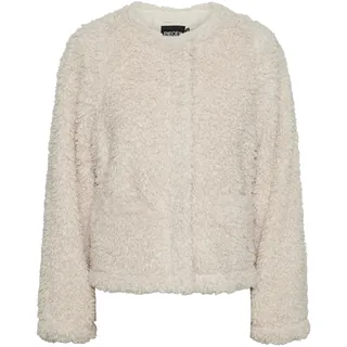 PIECES Damen Pcnoisella Short Teddy Jacket Kurzjacke (1er Pack)