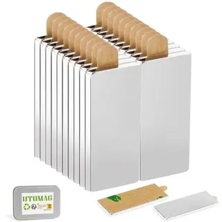 Packung mit 20 selbstklebenden Magneten 30 x 10 x 1 mm, Neodym-Magnete, selbstklebende flache Magnetplatten, Seltenerdmagnete für Whiteboards, Kühlschränke, Fotos, Magnettafeln, Bastelbedarf, Jalousien