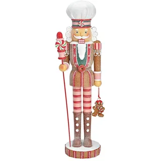 Nussknacker-Figur in Rosa/Bunt 45 cm