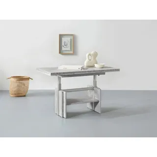 Hela Funktionscouchtisch Henner Grau Holz 110 x 53 x 68 cm
