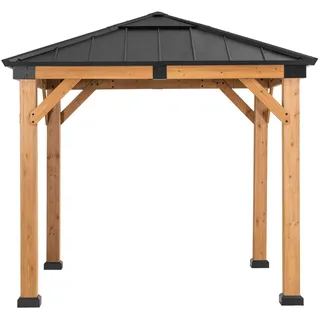 Sunjoy Gazebo Rapi Zedernholz 273 cm x 273 cm Anthrazit FSC®