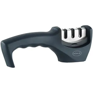 Rösle Messerschärfer, 3 Stufen, Schleifkopf wechselbar, stabiler Stand, ergonomischer Griff
