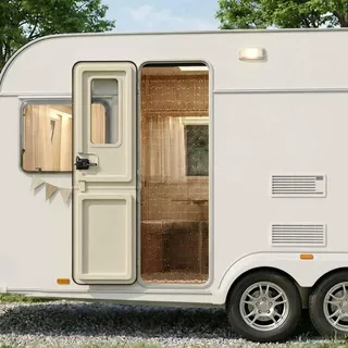 vidaXL Insektenschutz-Türvorhang für Wohnmobil Dunkelgrau 56x185 cm Bambus - Grau
