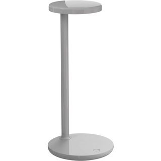 Flos Tischlampe Oblique 3000K LED Aluminium Glanzgrau, Maße: 15,5cm x 35cm, 09.8301.AH