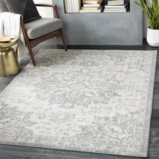 livabliss Epsom Kurzflorteppich 130 x 180 cm Grau/Weiß