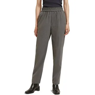 Scotch & Soda Damen Maia-mid Rise Tapered Leg Pinstripe Jogger, Charcoal Melange, XL