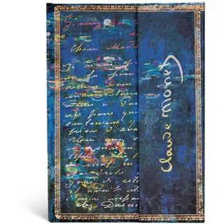 Paperblanks Faszinierende Handschriften Monet Seerosen, Briefe an Morisot Notizbuch Midi Liniert, Midi (180 x 130 mm)