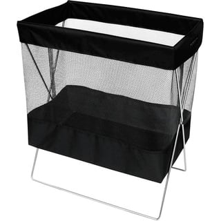 Aufbewahrungskorb, 41 x 27 x 51/39 cm, Schwarz, Polyester