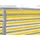 Balkonverkleidung 500 x 90 cm gelb/weiß Polyester