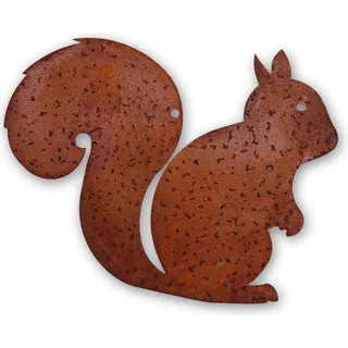Rostikal Hängedeko Rost Eichhörnchen Figur 10 cm Fensterdeko hängend Vintage Gartendeko