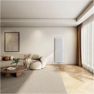 EMKE Flachheizkörper 1600 x 460 mm 1739 W weiß Mittelventil