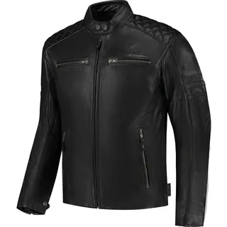 Rusty Stitches Super Jari V2 Motorrad Lederjacke Schwarz 5XL