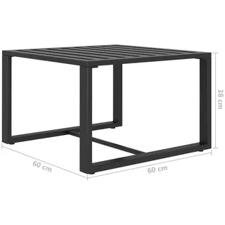 The Living Store 5-tlg. Garten-Lounge-Set mit Kissen Aluminium Anthrazit - Grau