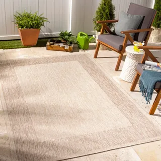 Livabliss Teppich »MELILLA« rechteckig 4 mm Höhe Teppich In- /Outdoor Boho Jute-Optik, Balkon, Terrasse, Garten, Beige, gelb