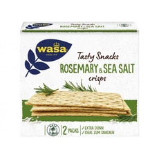 Wasa Delicate Crisp Rosemary & Sea Salt – Besonders dünnes Knäckebrot mit Rosmarin und Meersalz – 5er Pack (5 x 190 g)