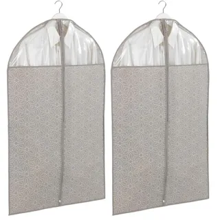 Wenko Kleidersack Balance 100 x 60 cm - Kleiderhülle, sicherer Schutz, Aufbewahrung für Anzüge und Kleider, Polypropylen, 60 x 100 cm, Taupe (Packung mit 2)