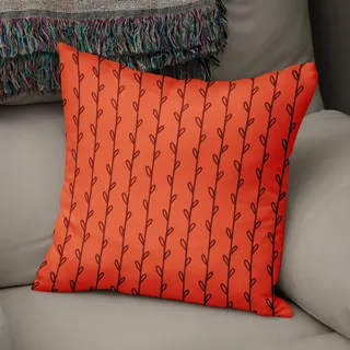 Le Jardin du Lin Kissen Zierkissenbezug Kissenbezug, Orange & Bordeaux Dekoration, Weich Bequem, Für Zuhause Autos Büro Sofa Wohnzimmer Couch Schlafzimmer Dekor, 43x43 Cm - Hergestellt in der Türkei