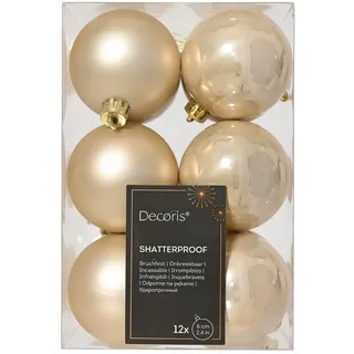 Christmas Decorations Amicasa Set Christbaumkugeln 12er 6cm Kunststoff Perle Bunt