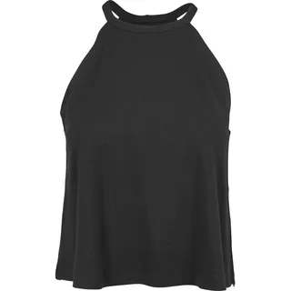 Urban Classics Damen Oberteil Ladies Asymmetric Longsleeve T-Shirt, Schwarz (Black 00007), Large (Herstellergröße: L)