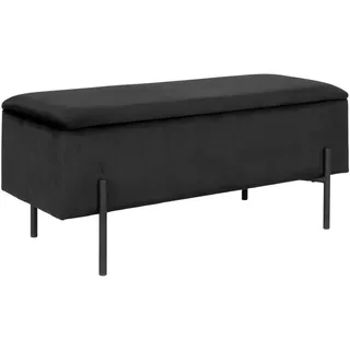 Mid.you Truhenbank , Schwarz , Metall , 95x43x36.5 cm , Kleinmöbel, Truhen, Truhenbänke