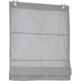 Kutti Raffrollo Ösenrollo Verlock gestreift Blickdicht grau Breite 80 x Höhe 140 cm