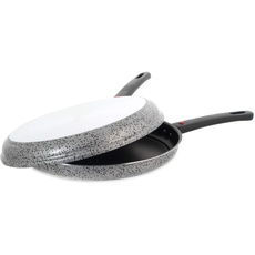 Home Salt Peper Omelettepfanne, Antihaftbeschichtung, 28 cm, Aluminium, schwarz/grau, 28 cm