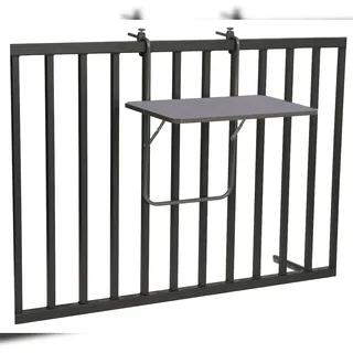 BEST Freizeitmöbel Gartentisch rechteckig 60,0 x 40,0 x 5,0 cm Anthrazit