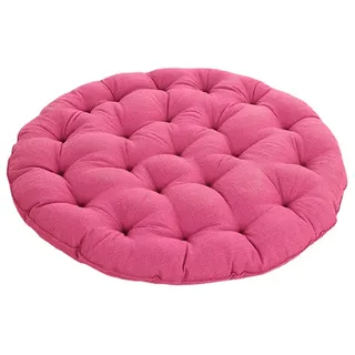 LZTENRETO Große Bodenkissen,Rund Leinen Futon-Kissen Japanischer Stil Getuftet Boden-Kissen Meditations-Kissen für das Sitzen auf dem Boden Fenster-Kissen für Yoga Sofa Balkon (Rosa,75x75x10cm)