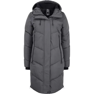 Kurzmantel OXMO "Kurzmantel OXJuna", Damen, Gr. XS, grau (iron gate), Obermaterial: 100% Polyester PES., Mäntel Kurzmantel