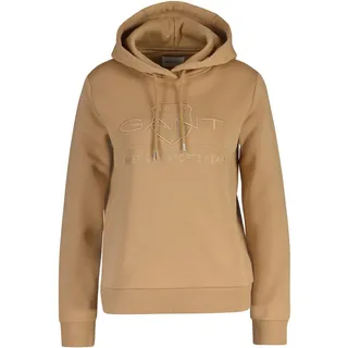 GANT Damen REG Tonal Shield Hoodie Kapuzenpullover, Caramel BEIGE, 42