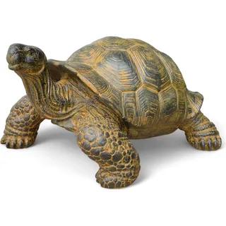 Stein Schildkröte – Pool, Garten, Terrasse – Gelblich aus Glasfaserbeton – 32 cm