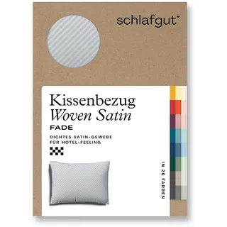 schlafgut Woven Fade Satin Gestreift Blau 70 x 90 cm