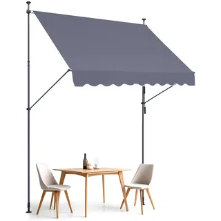 Vevor Klemmmarkise 250 x 120 cm grau