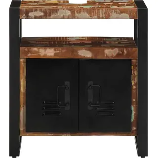 vidaXL Waschbeckenunterschrank 55x35x60 cm Altholz Massivholz - Braun