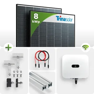8kWp Huawei PV-Anlage 18x Trina 465Wp Black Frame Schrägdachmontage