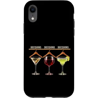 Hülle für iPhone XR Cocktail Decisions Martini Wine Margarita Happy Hour Damen