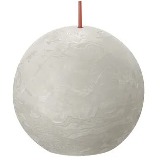Bolsius Kugelkerze Rustiko Shine ø8cm, sandgrau - Grau