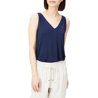 Amazon Essentials Damen Tank-Top aus Jersey mit V-Ausschnitt, Reguläre Passform (Früher Daily Ritual), Marineblau, XXL