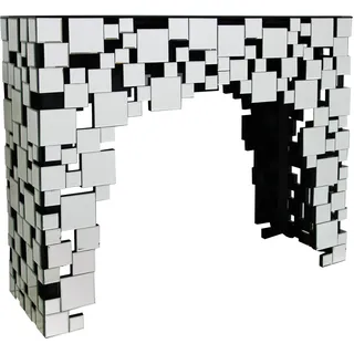 SalesFever Moneglia Elegante Konsole Konsolentisch 111 x 35,5 x 91 cm silberfarben