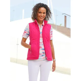 Steppweste CASUAL LOOKS, Damen, Gr. 48, pink (fuchsia), 100% Polyester, Wattierung:100% Polyester, unifarben, Westen Steppweste