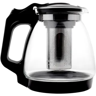 NORDIC SCHILLER Premium Teekanne Glas mit Edelstahl Filter Sieb, 1,7 Liter Hitzebeständig Glaskanne mit Deckel, Teekanne mit Siebeinsatz, Tea Maker, Teekann mit Sieb Tee Kanne