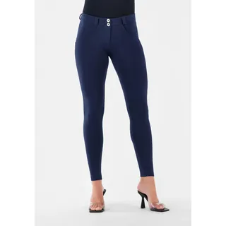 Jeggings FREDDY "WRUP1RC001ORG", Damen, Gr. XL (42), N-Gr, blau (blau navy), Web, Obermaterial: 81% Baumwolle, 19% Elasthan, unifarben, lang, Hosen Jeggings, mit Elasthan für die perfekte Passform