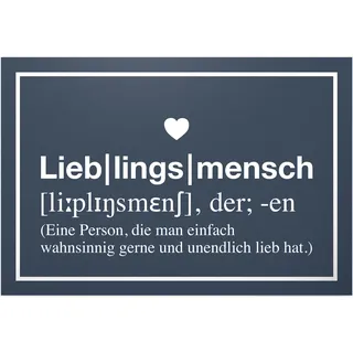 DankeDir! Lieblingsmensch Definition - Schild Türschild Süße Geschenkidee Geburtstagsgeschenk beste Freundin Kleines persönliches Geschenk Lieblingsmenschen Deko - Wanddeko
